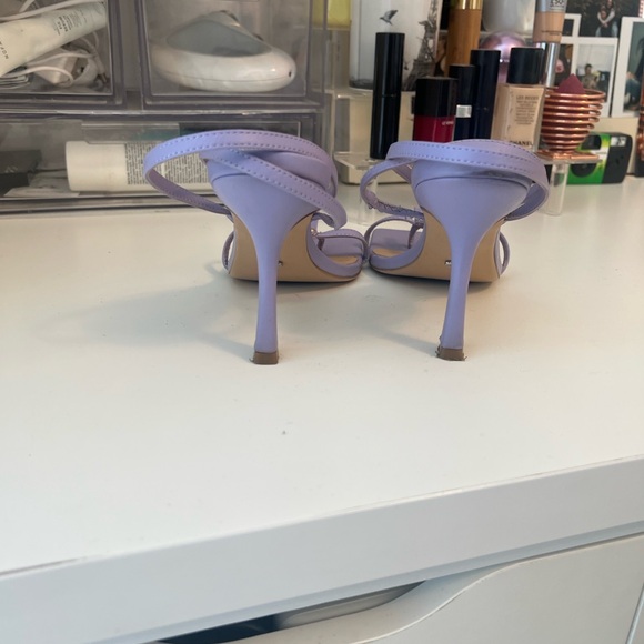 Tony Bianco Lavender Square Toe Strappy Heels | Size 8 | Minimal Sandals - Picture 13 of 17
